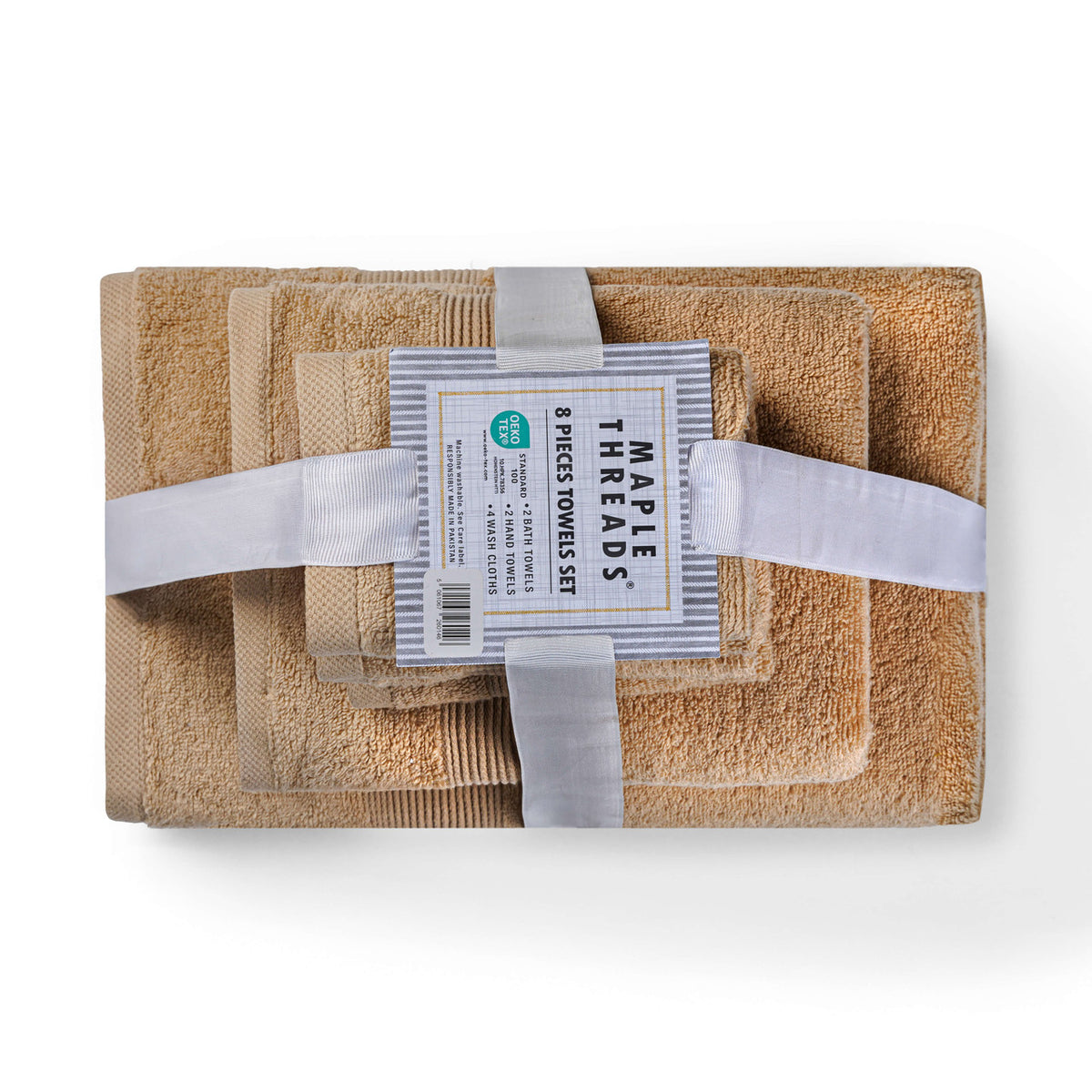 550 GSM Zero Twist 8-Piece Cotton Towel Bale Set 2 bath 2 hand 4 face cloths plush luxury