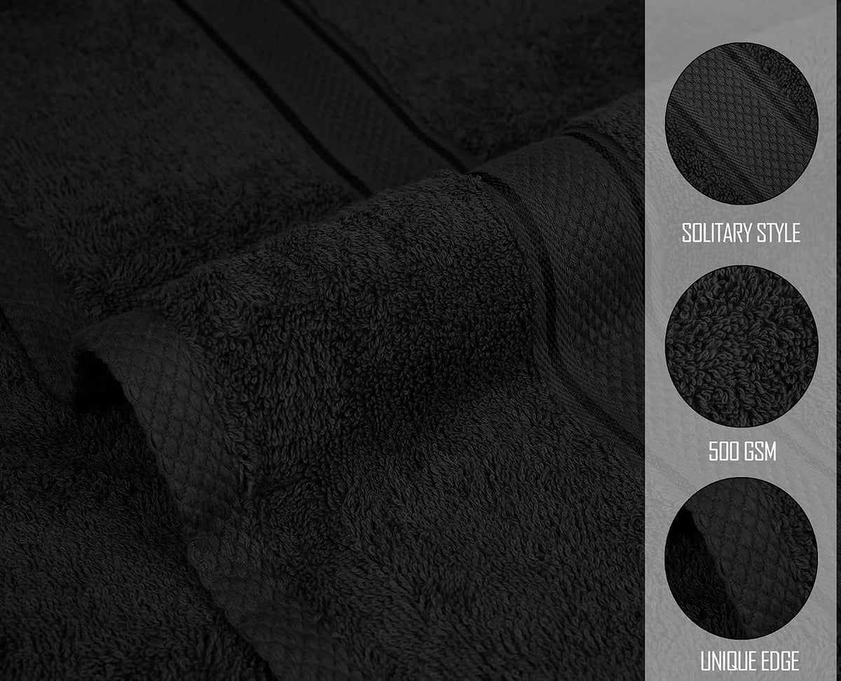 500GSM 2pcs / 4pcs Bath Towel 100% Cotton Quick Dry 70x140cm Towel Set