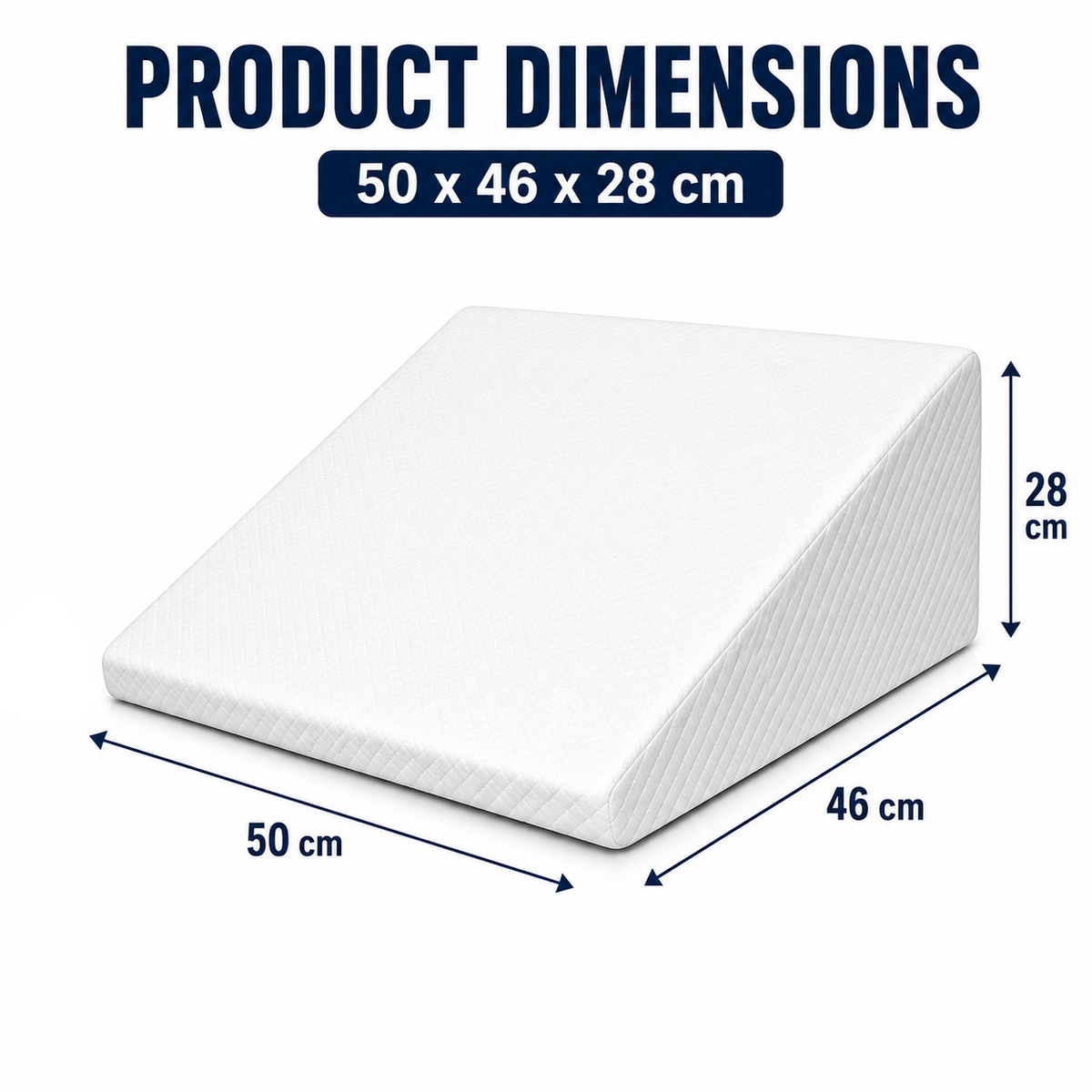 Bed Wedge Pillow Acid Reflux 11 Degree Memory Foam – X-Large Back Support