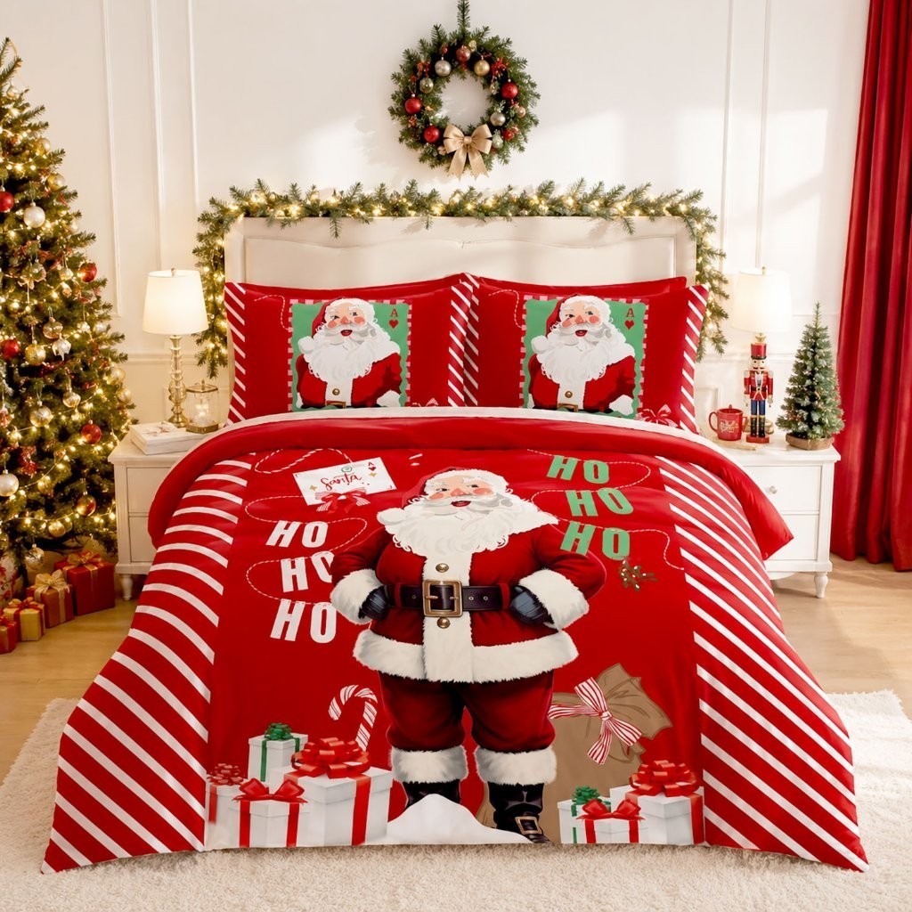 Another festive design from the 12-print Christmas duvet cover collection