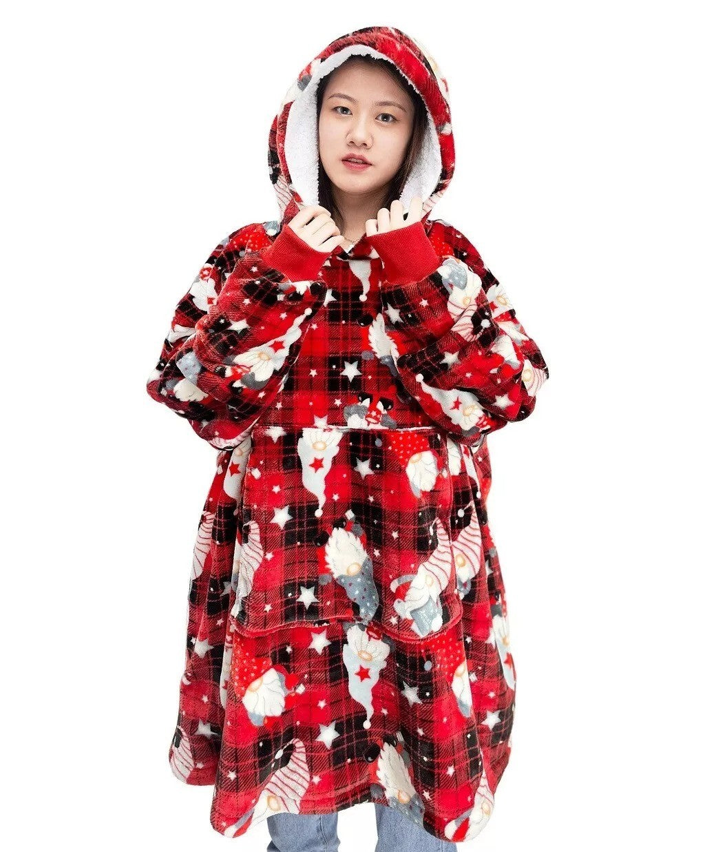Christmas Gonks Teddy Fleece Duvet Cover Set, Throw, Oversized Cuddles Hoodies