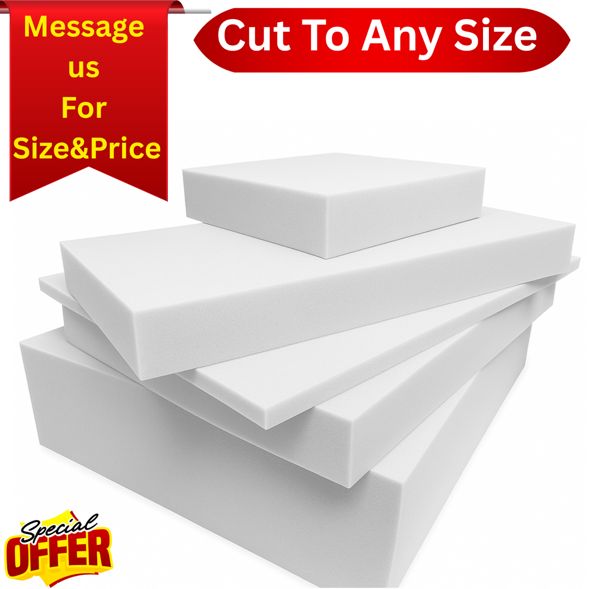 High Density Upholstery Foam Sheet Cut To Any Size Cushions Seat Pads Sofa – UK