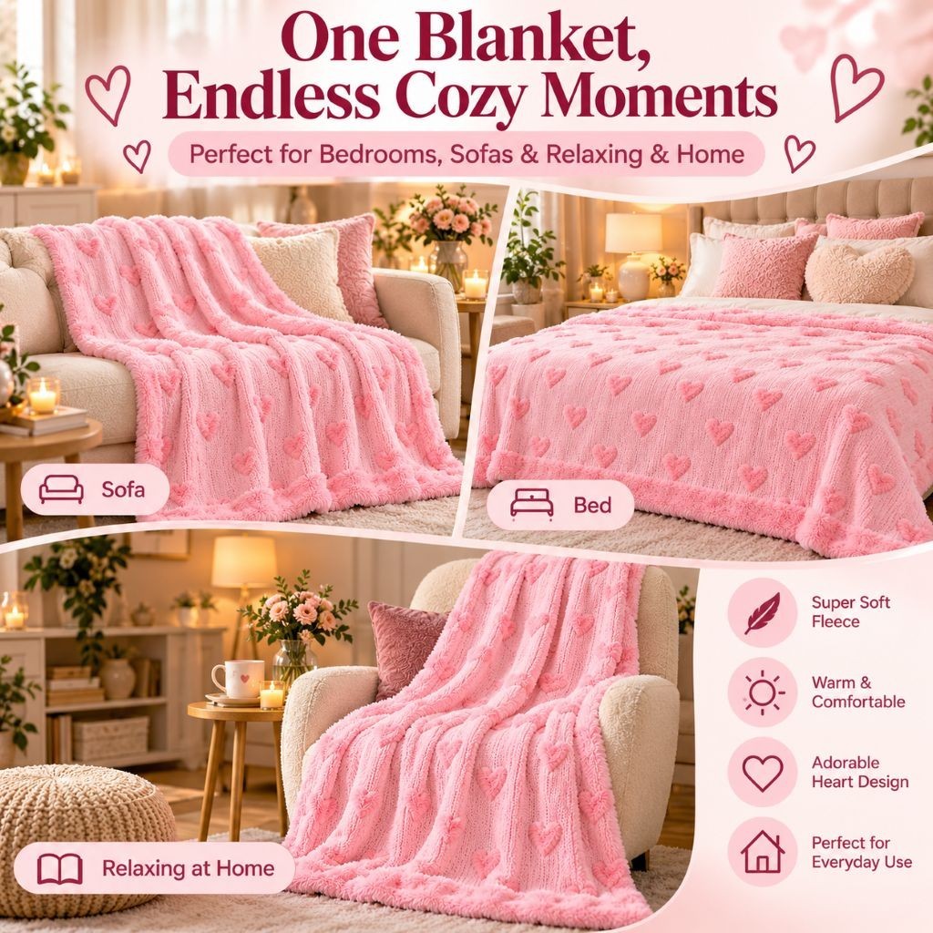 Blush pink and white teddy hearts duvet cover colour options