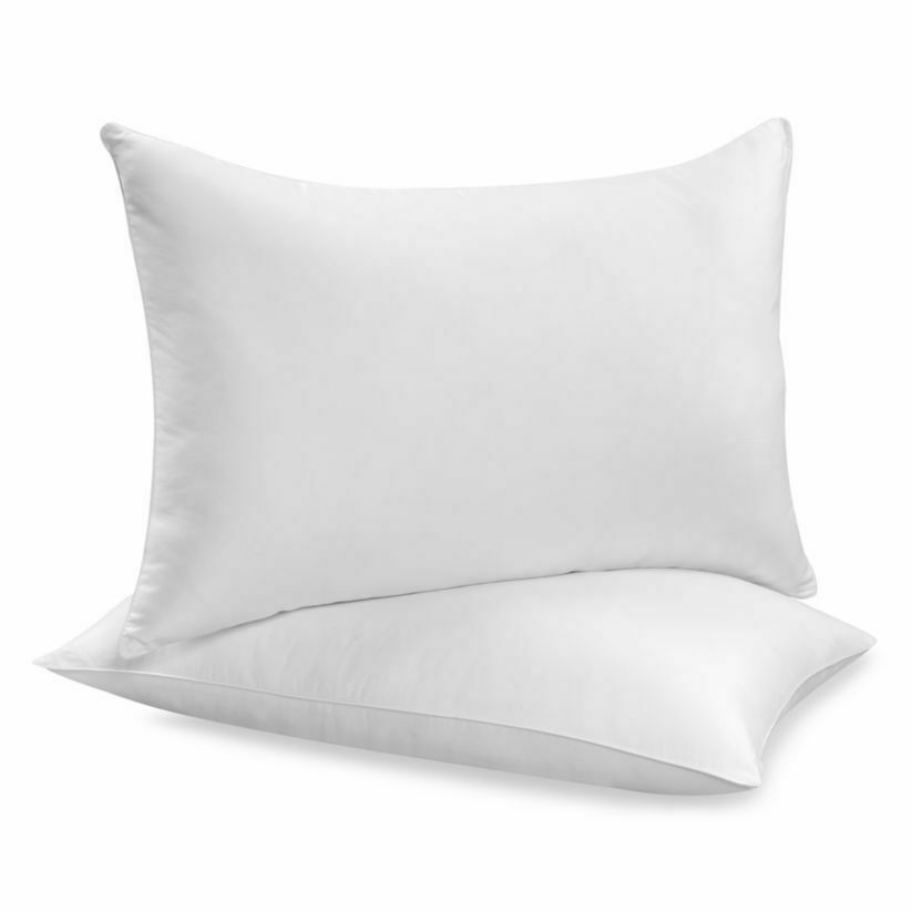 Pack of 2 Pillows, Luxury Hotel Quality Back Hollow Fibre Filling Pillow Pair