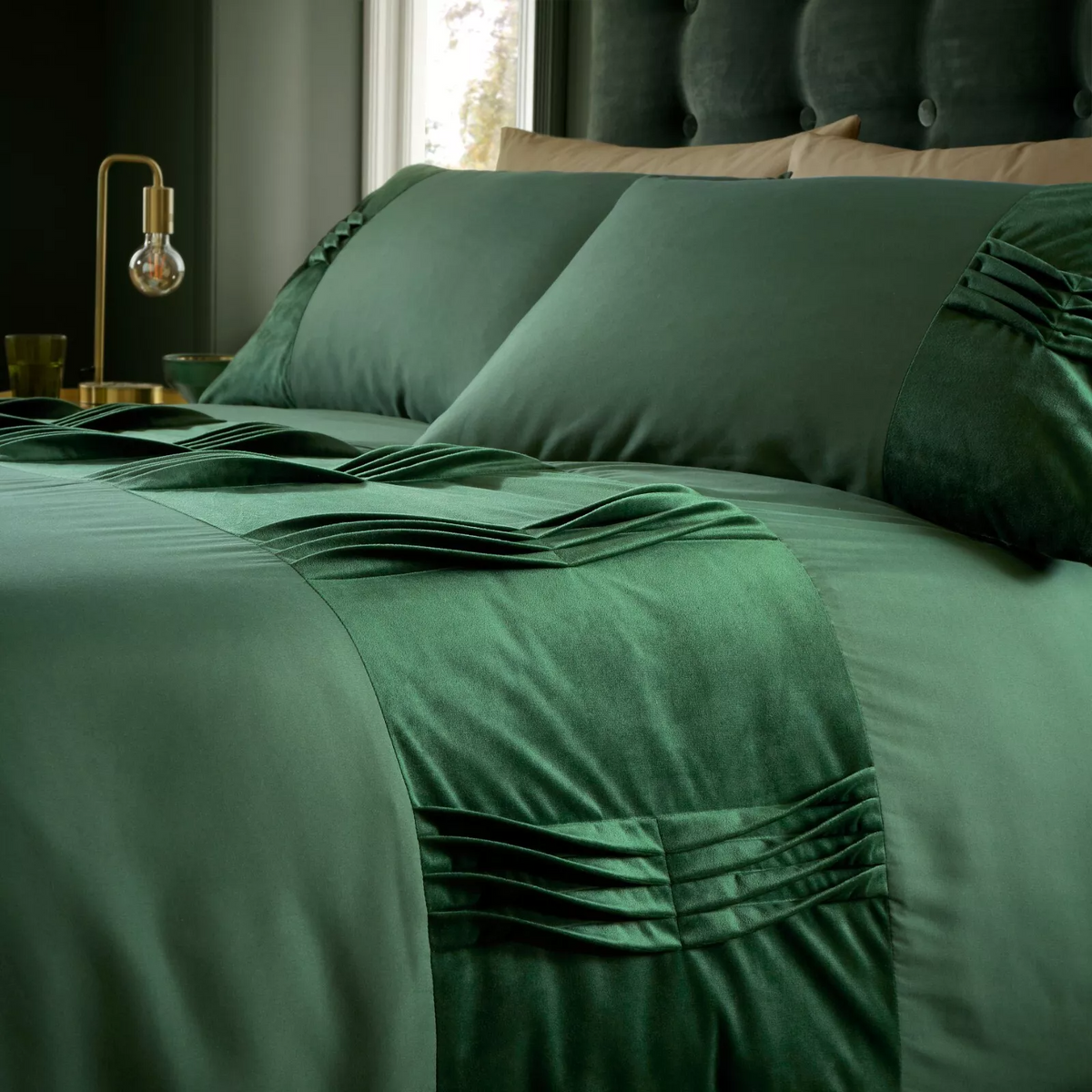 Rivie Velvet Stripe Signature Duvet Cover Set Luxury Quilt Bedding All Sizes – Free UK Delivery