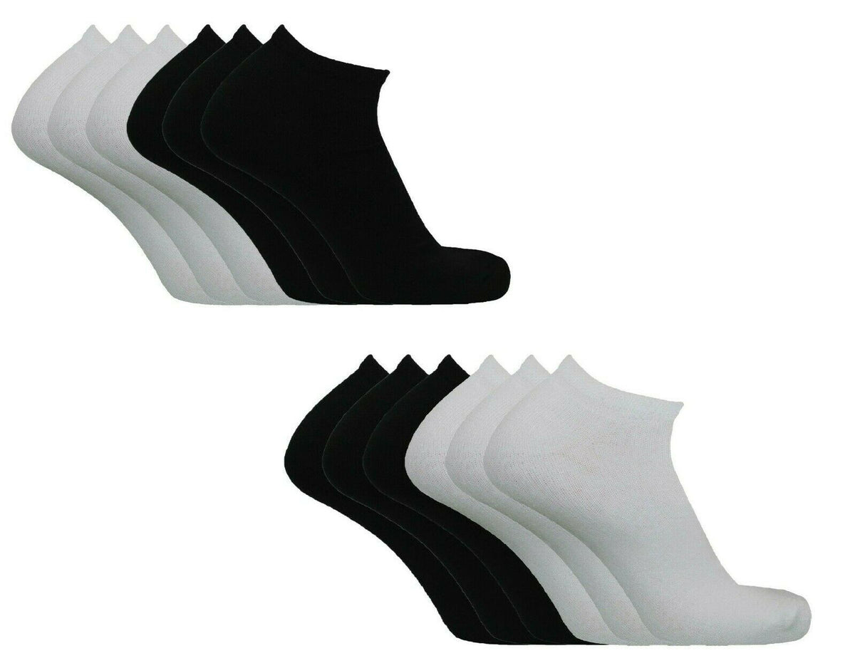 Mens Trainer Liner Ankle Socks 6-12 Pairs Low Cut Sport Gym Socks Size 11-14 – UK
