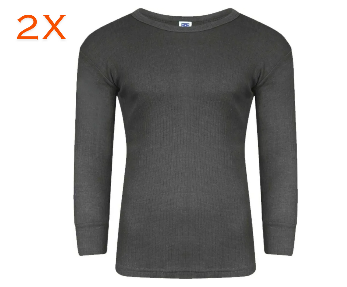 Mens Thermal T-Shirt Long Sleeve Warm Base Layer Winter Underwear – UK
