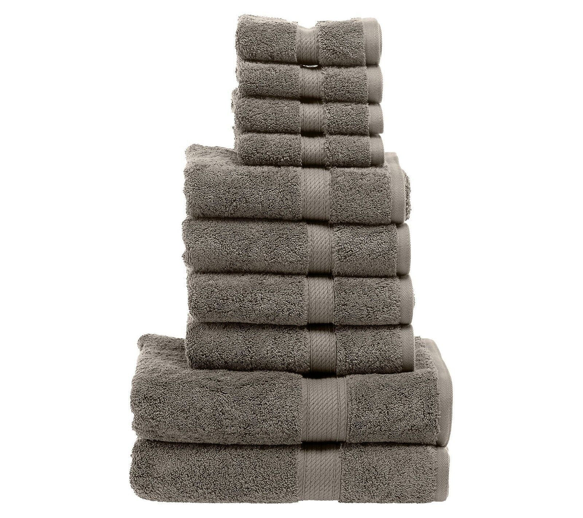 10 Piece Egyptian Cotton Towel Bale Set Face Hand Bath Towels 500 GSM – Buy Online UK