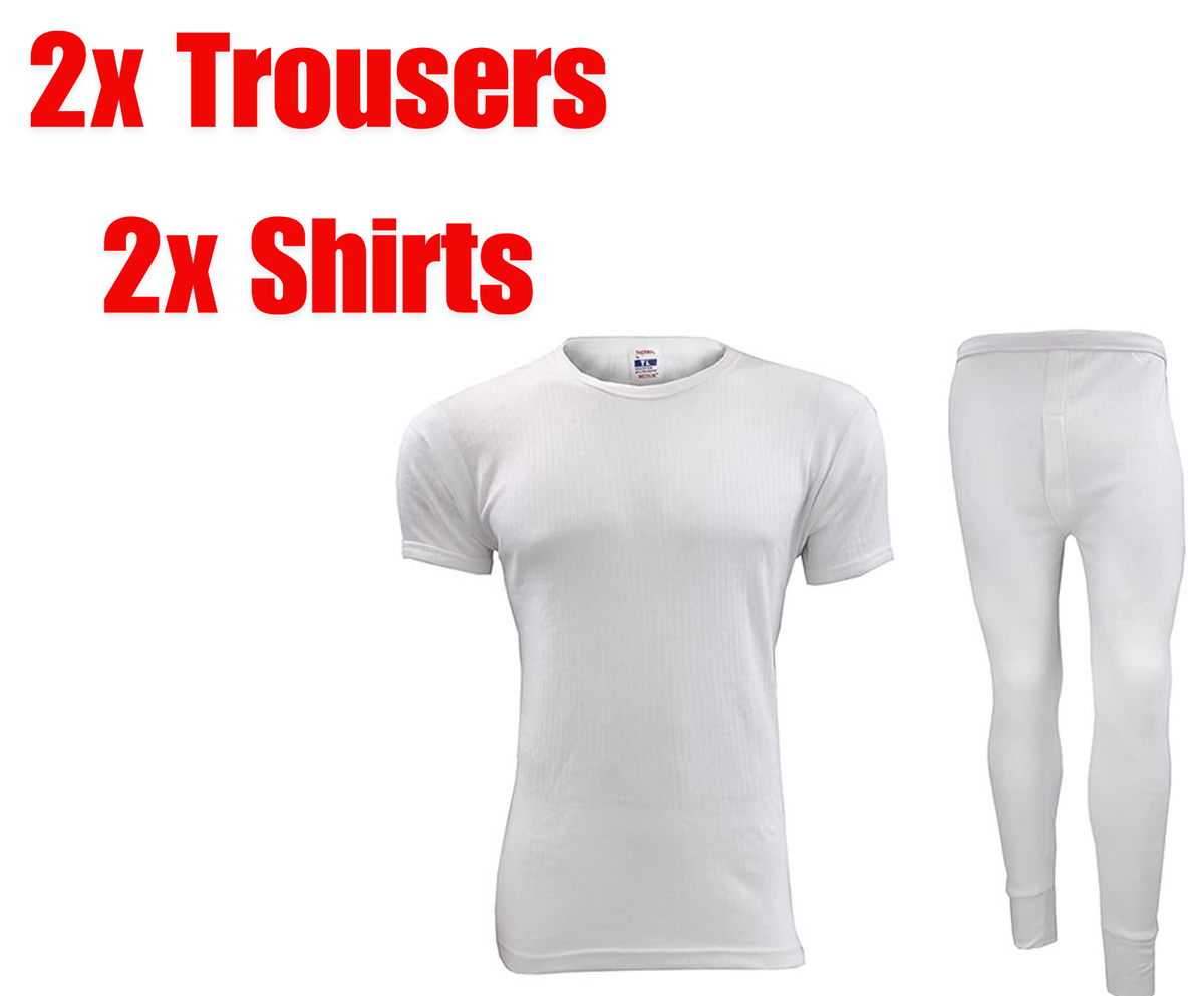 Mens Thermal Underwear Set Long Sleeve Top & Bottoms Base Layer Warm – UK