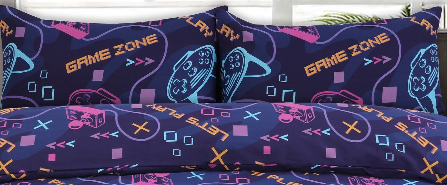 Gamer Playstation Game Boys Kids Childrens Bedtime Duvet Quilt Cover Bedding Set