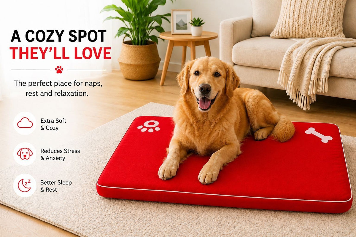 Dog Mattress Bed Waterproof Cat Bed Mat Zipped Washable Cage Crate Pad – UK