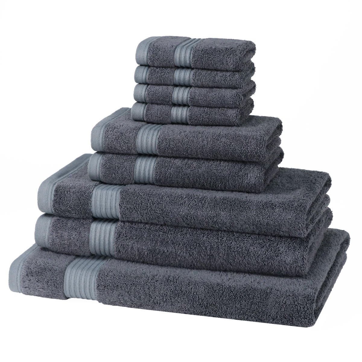 9 Piece Bamboo Towel Bale - Charcoal