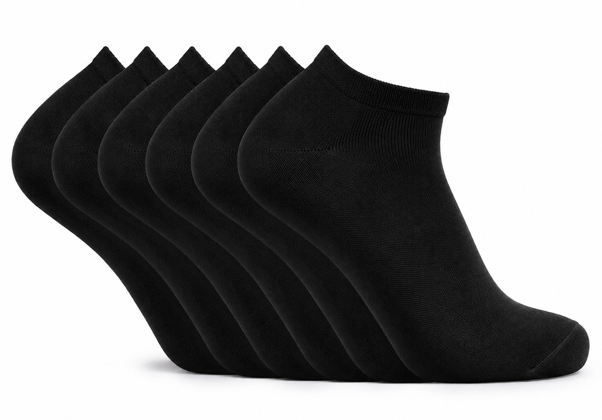 Mens Trainer Liner Ankle Socks 6 / 12 Pairs – Low Cut Sport Gym Socks Size 11-14