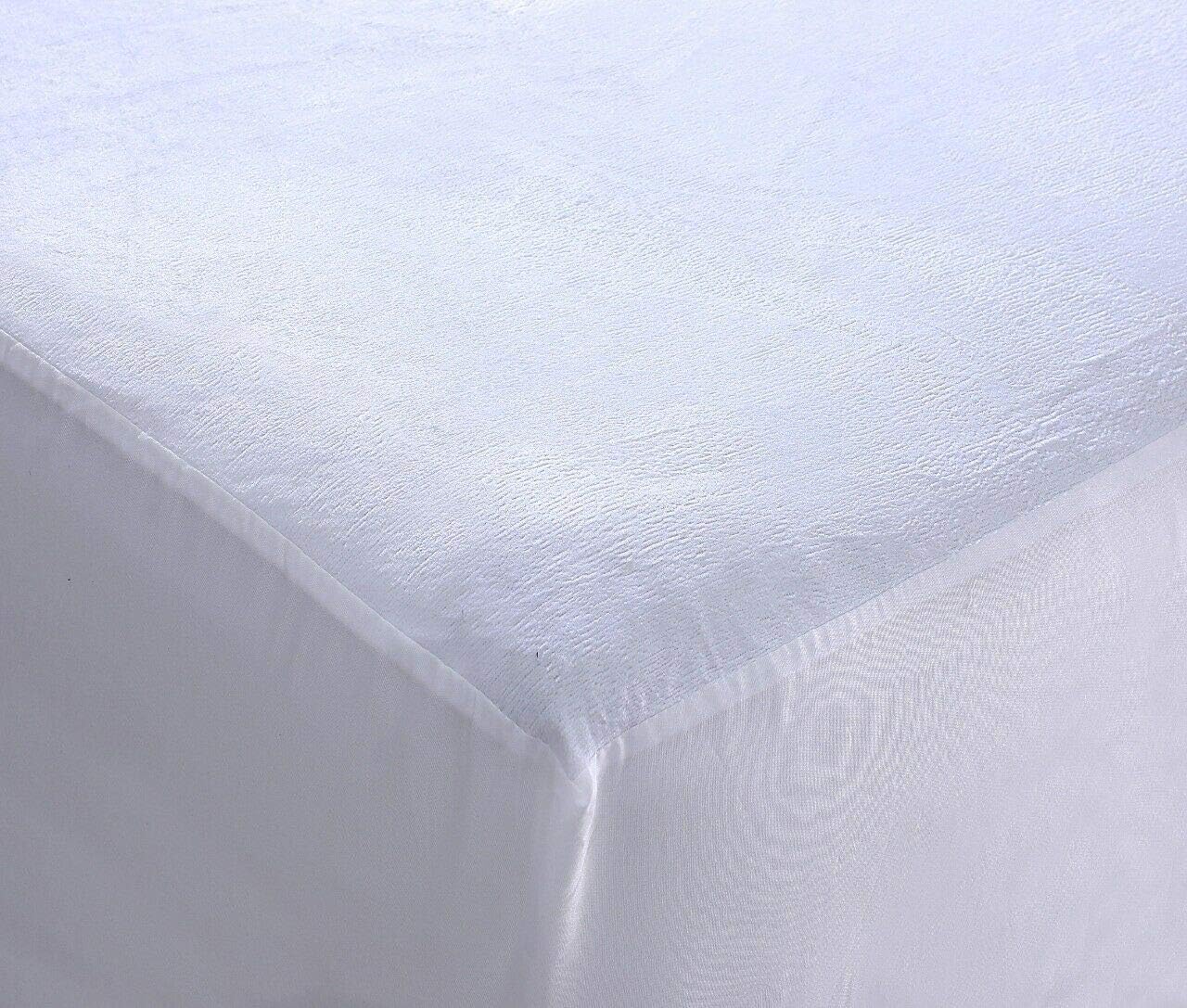 100% Waterproof Mattress Protector Terry Towel Fitted Sheet Bug-Proof, Non-Noisy, Non-Allergenic Breathable Absorbent 30cm Deep Pockets Topper
