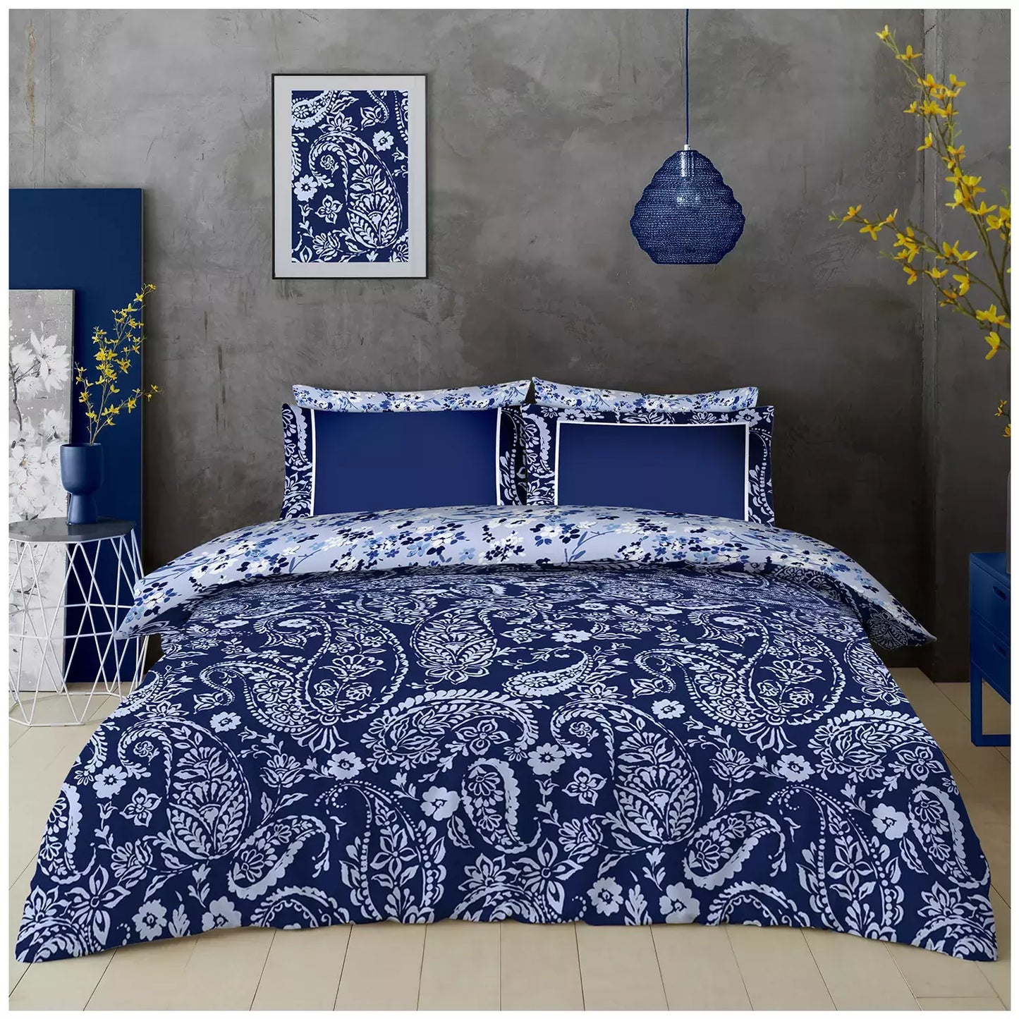 SIA PAISLEY FLORAL Duvet Quilt Covers Reversible Bedding Set With Pillowcases