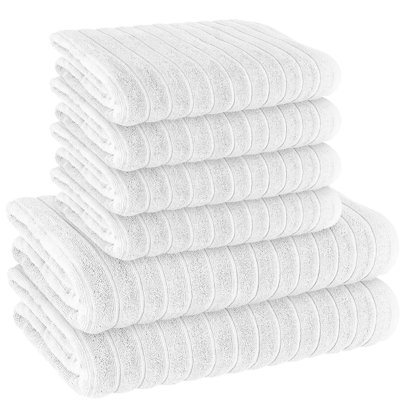 Hydro Cotton 6pcs Towels Bale Set 600 GSM Pure Ring Spun Cotton Super Soft Highly Absorbent and Quick Dry Hand and Bath Towels Sets