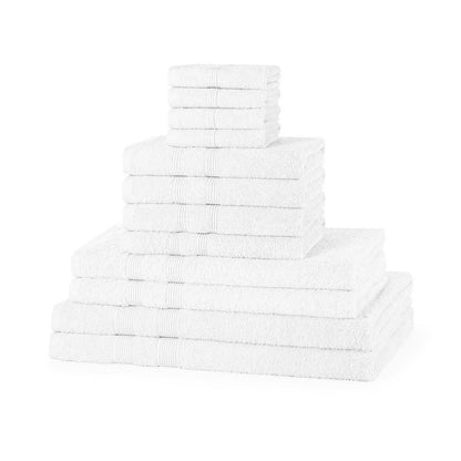 500GSM cotton 12 piece towel bale set in Wine — deep burgundy luxury family bathroom towel bundle