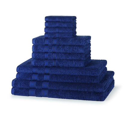 500GSM cotton 12 piece towel bale set in Purple — vibrant luxury family bathroom towel bundle