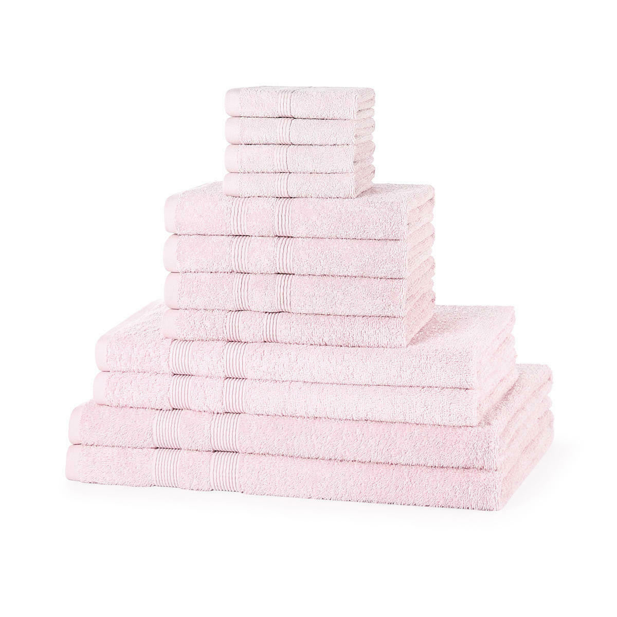 500GSM cotton 12 piece towel bale set in Sky Blue — fresh pastel family bathroom towel bundle