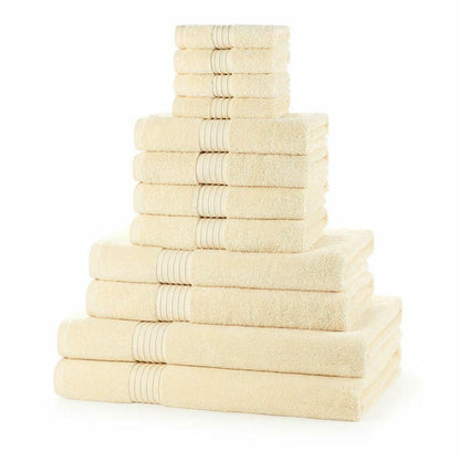12 piece 700GSM Royal Egyptian cotton towel bale stacked showing ultra-heavyweight plush pile and premium hotel-quality finish