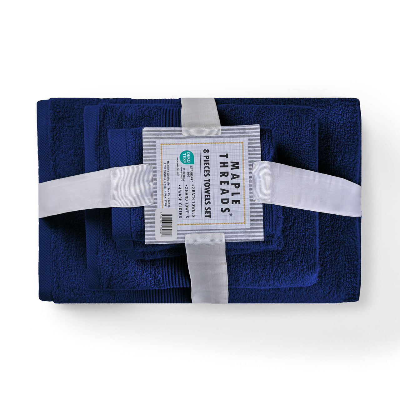 Navy 550 GSM Zero Twist Cotton Towel Bale Set luxury bathroom styling