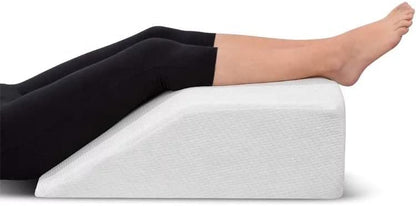 Leg Elevation Pillow, Wedge Memory Foam Support Cushion with Washable Cover, Improve Circulation & Reduce Pain, Bed Leg Rest Pillow for Post Surgery, Reading, Sleeping