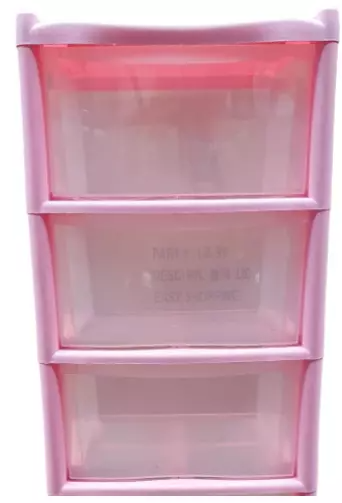 Plastic 3 Tier Drawer Tower Unit Chest Drawer School Office Home Storage
