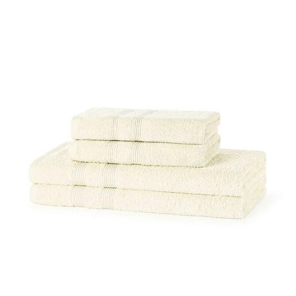 500 GSM Cotton Towel Bale Set colour range Cream Kingfisher Latte Light Grey
