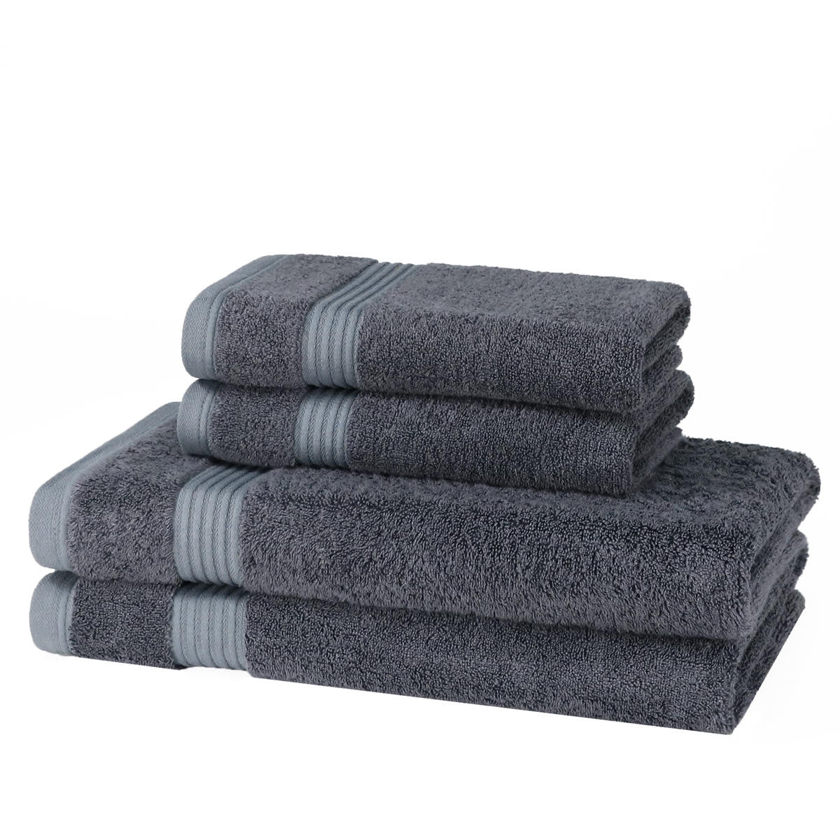 Bamboo Cotton Towel Set - Charcoal