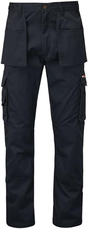 Men’s Work Trousers Multi-Pocket Combat Cargo Heavy Duty Safety Pants Triple Stitched Workwear Hard Wearing Cotton Rich Bottoms