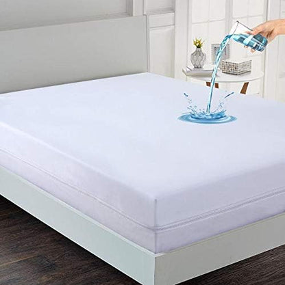 Anti allergy Bed bug full waterproof Single Zipper Mattress Total Encasement Protector cover White