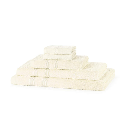 500 GSM 5 Piece Cotton Towel Bale Set stacked luxury bathroom display