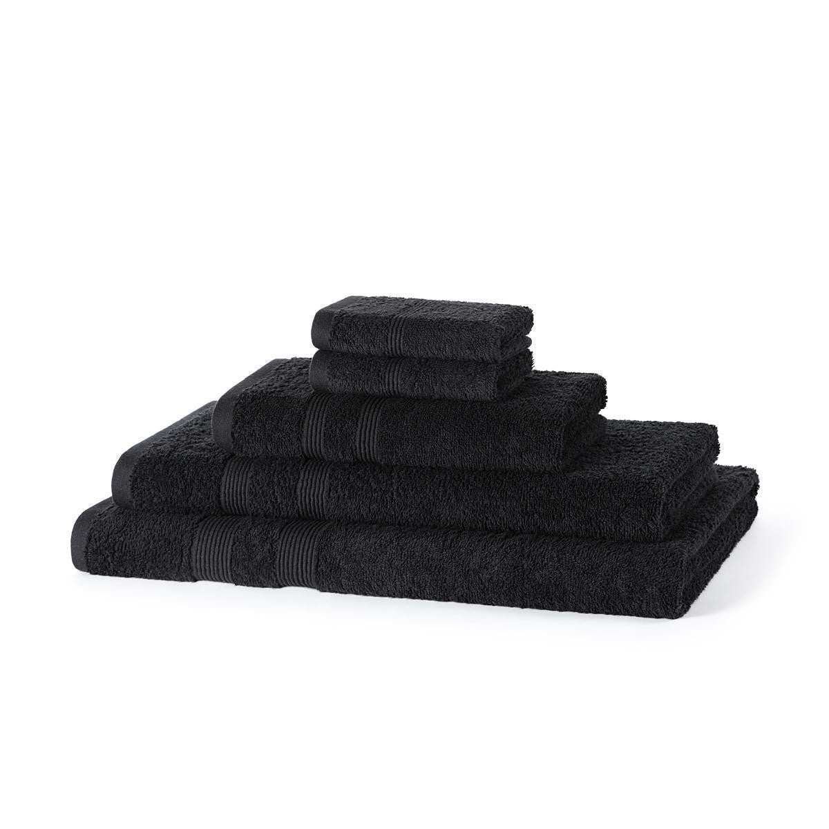 500 GSM 5 Piece Cotton Towel Bale Sky Blue Royal Navy Purple Wine colours
