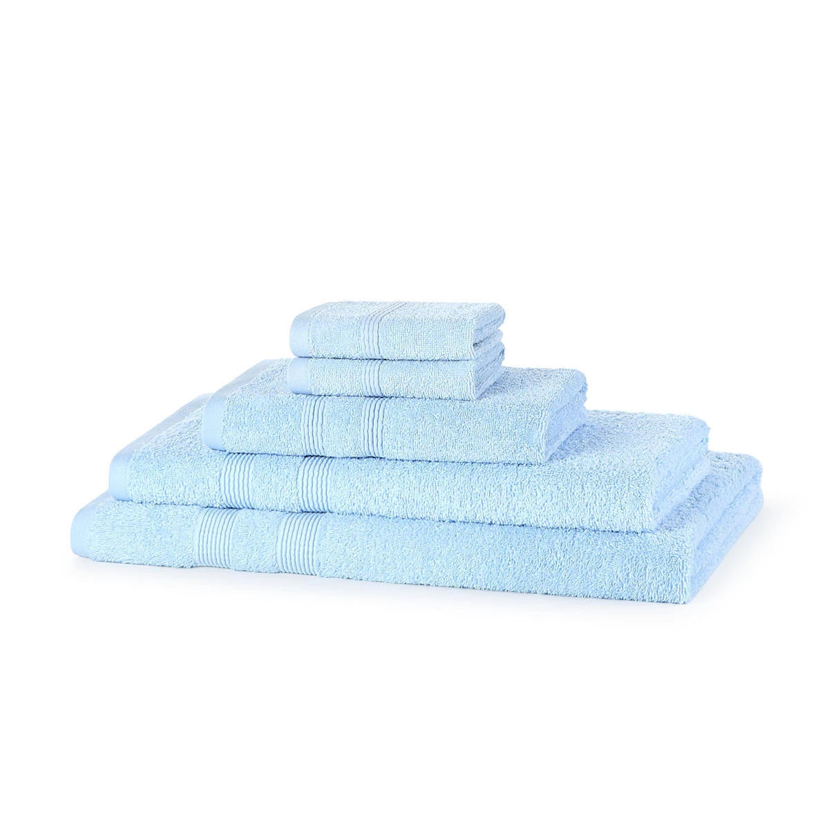 500 GSM 5 Piece Cotton Towel Bale Set folded neat luxury cotton