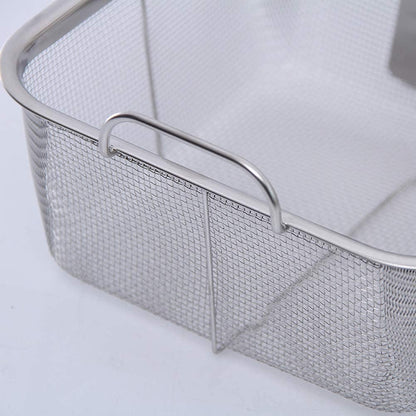 Stainless Steel Deep Fat Fryer Basket Strainer Tool with Handle Wire Mesh Chip Pan Oil Drainer