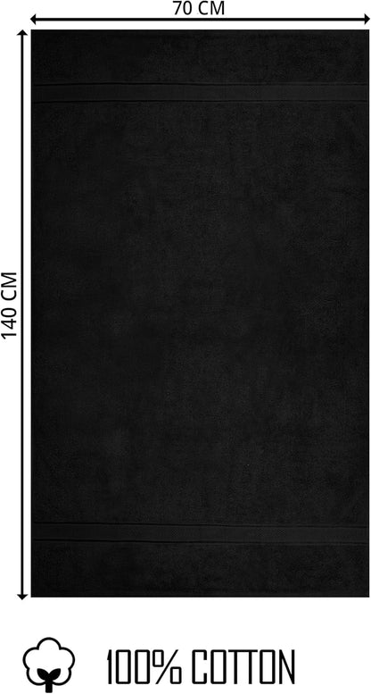 500GSM 2pcs / 4pcs Bath Towel 100% Cotton Quick Dry 70x140cm Towel Set