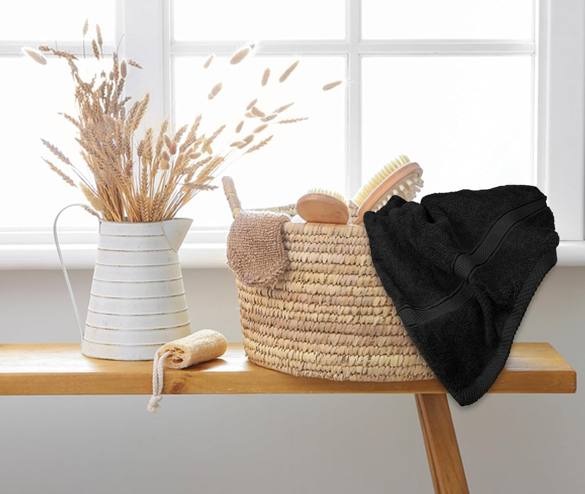 500GSM 2pcs / 4pcs Bath Towel 100% Cotton Quick Dry 70x140cm Towel Set