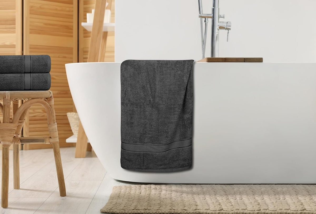 500GSM 2pcs / 4pcs Bath Towel 100% Cotton Quick Dry 70x140cm Towel Set