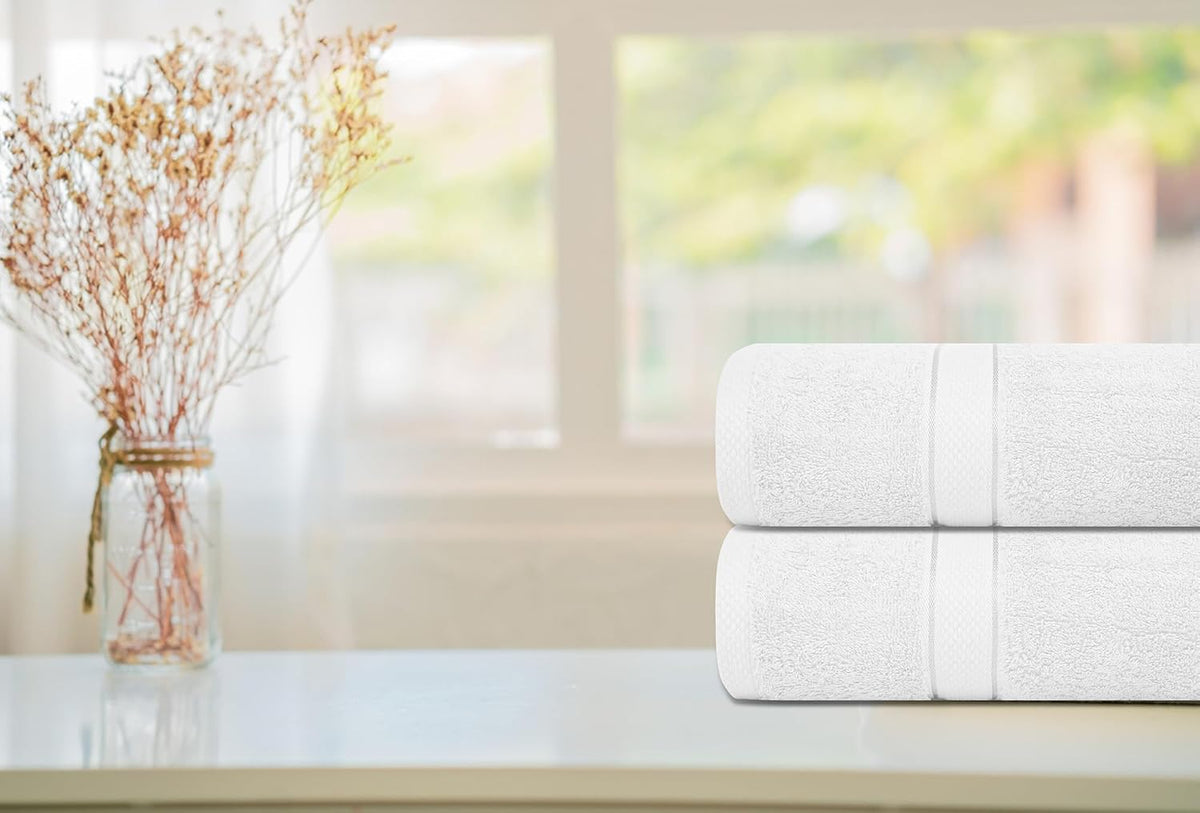 500GSM 2pcs / 4pcs Bath Towel 100% Cotton Quick Dry 70x140cm Towel Set