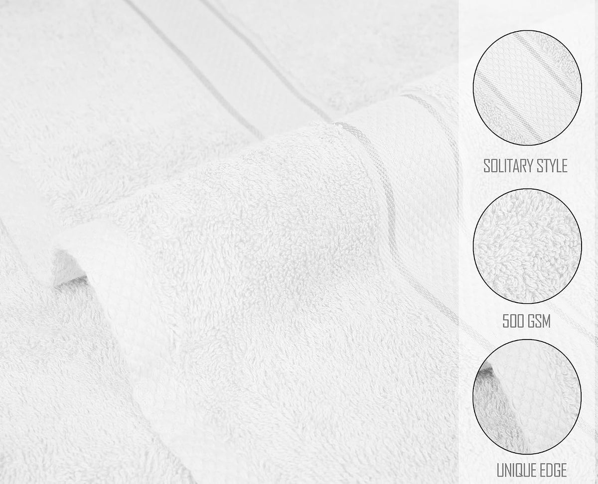 500GSM 2pcs / 4pcs Bath Towel 100% Cotton Quick Dry 70x140cm Towel Set