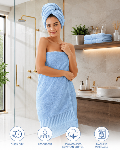 500 GSM Egyptian Cotton Luxury Towels – Super Soft Face Hand Bath Sheet