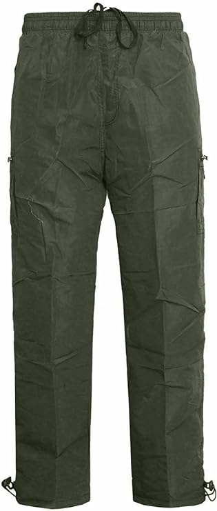 Men’s Microfibre Thermal Trousers Fleece Workwear Bottoms Elasticated Waist Cargo Sweat Pants