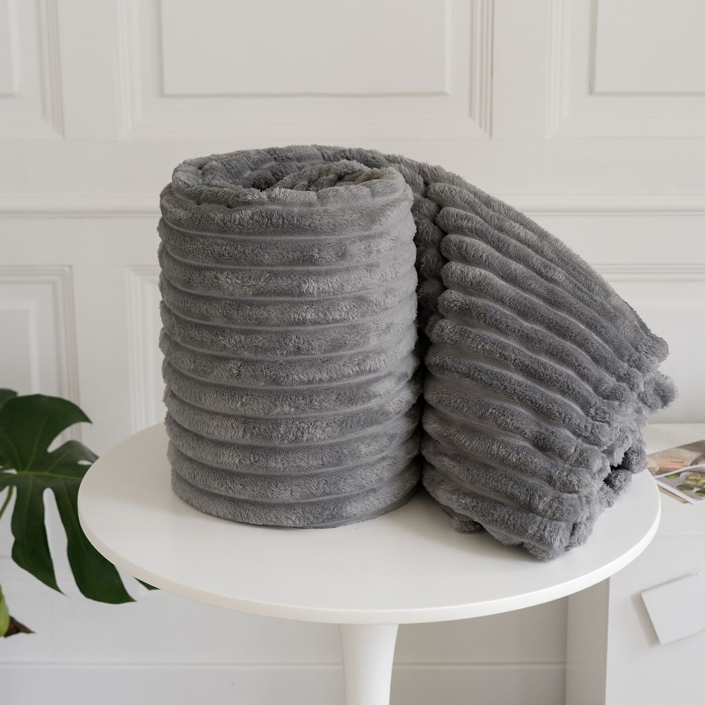 Chunky Cord Ribbed Throw Over Fleece Cosy Warm Soft Large Sofa Bed Sette Blanket