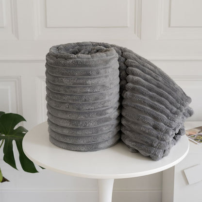 Chunky Cord Ribbed Throw Over Fleece Cosy Warm Soft Large Sofa Bed Sette Blanket