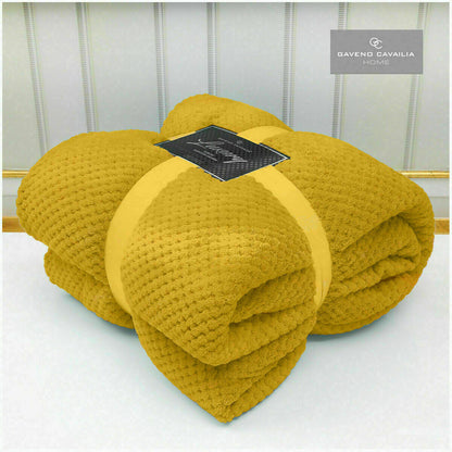 Luxury Popcorn Throws Single Double King Cuddly Cosy Warm Blanket For Sofa Bed