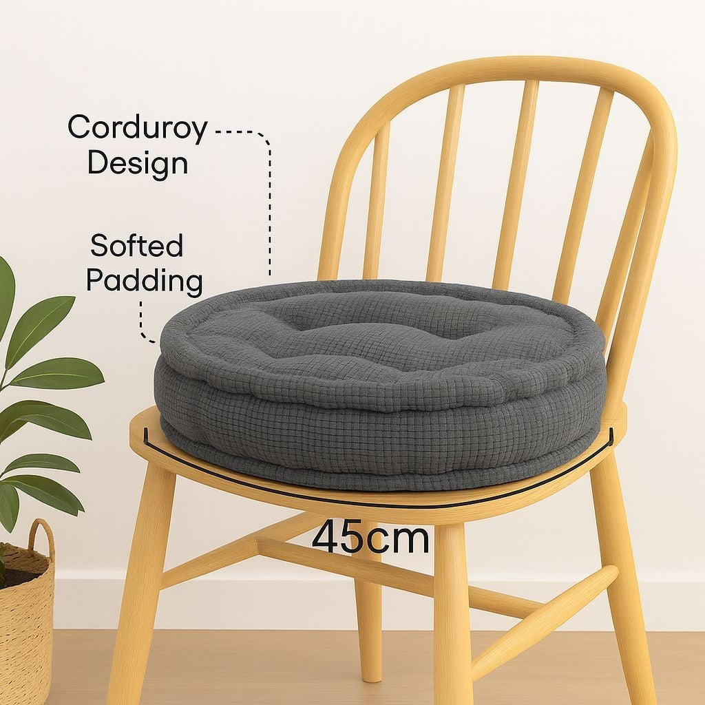 Rounded 10cm Thick padded seat cushion garden dining chair pad indoor outdoor boosters