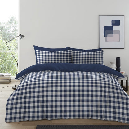 Gingham Moor Duvet Cover Set with Pillowcases, Soft Macrofibre Bedding Set