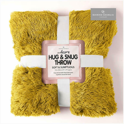 Lush Long Pile Super Soft Cosy Throws Sofa Bed Fleece Blanket Double King