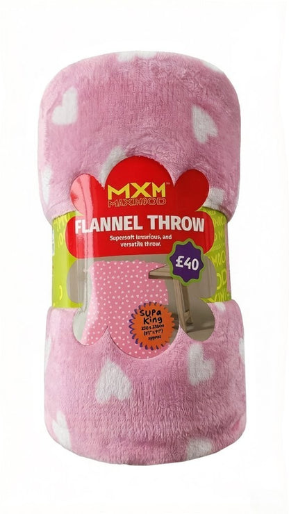 Extra Large 230 x 230 cm throw blanket covering a king bed