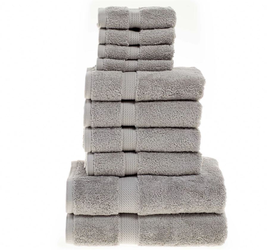 10pcs Bale Set Face Hand Bath Towels 100% Egyptian Cotton Bathroom Towel Sets